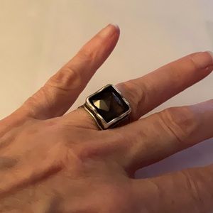Silpada brown smoky quartz ring